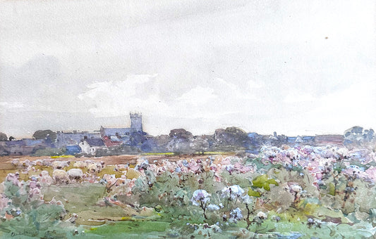 Claude Hayes (1852-1922), Christchurch from the Meadows
