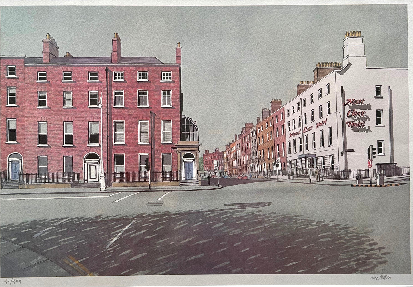 Eric Patton (1905-2004), Clare Street from Merrion Square