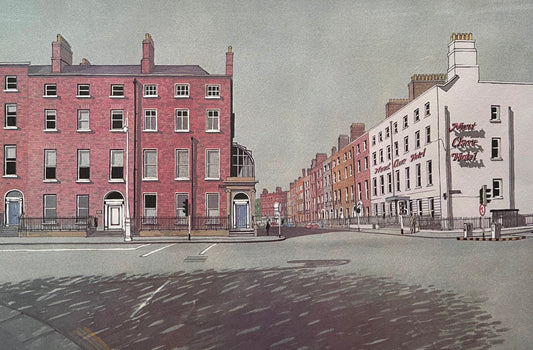 Eric Patton (1905-2004), Clare Street from Merrion Square
