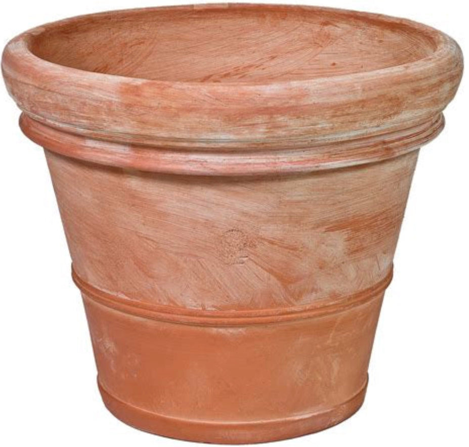 Italian terracotta 'Double Border' pot (multiple sizes)