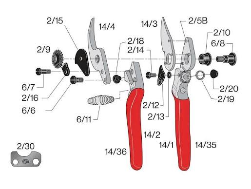 Felco 'No 14' compact secateurs for smaller hands