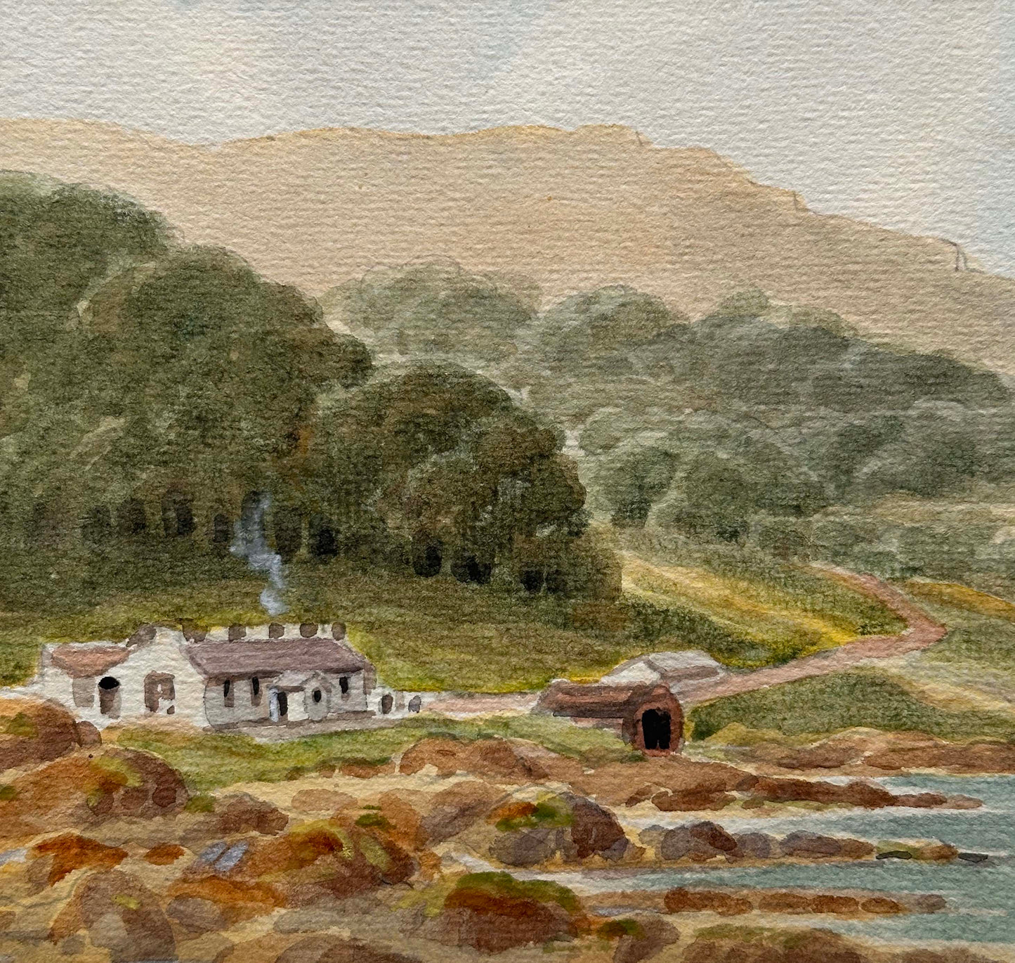 George W. Morrison (1820-1893), Coastal Landscape with Cottage