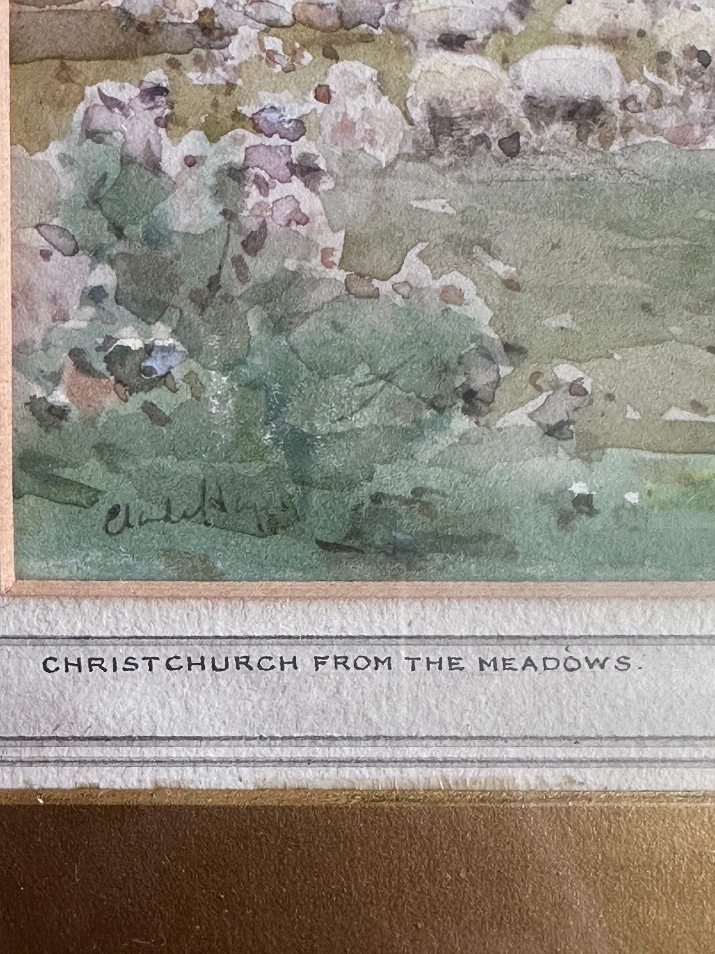 Claude Hayes (1852-1922), Christchurch from the Meadows