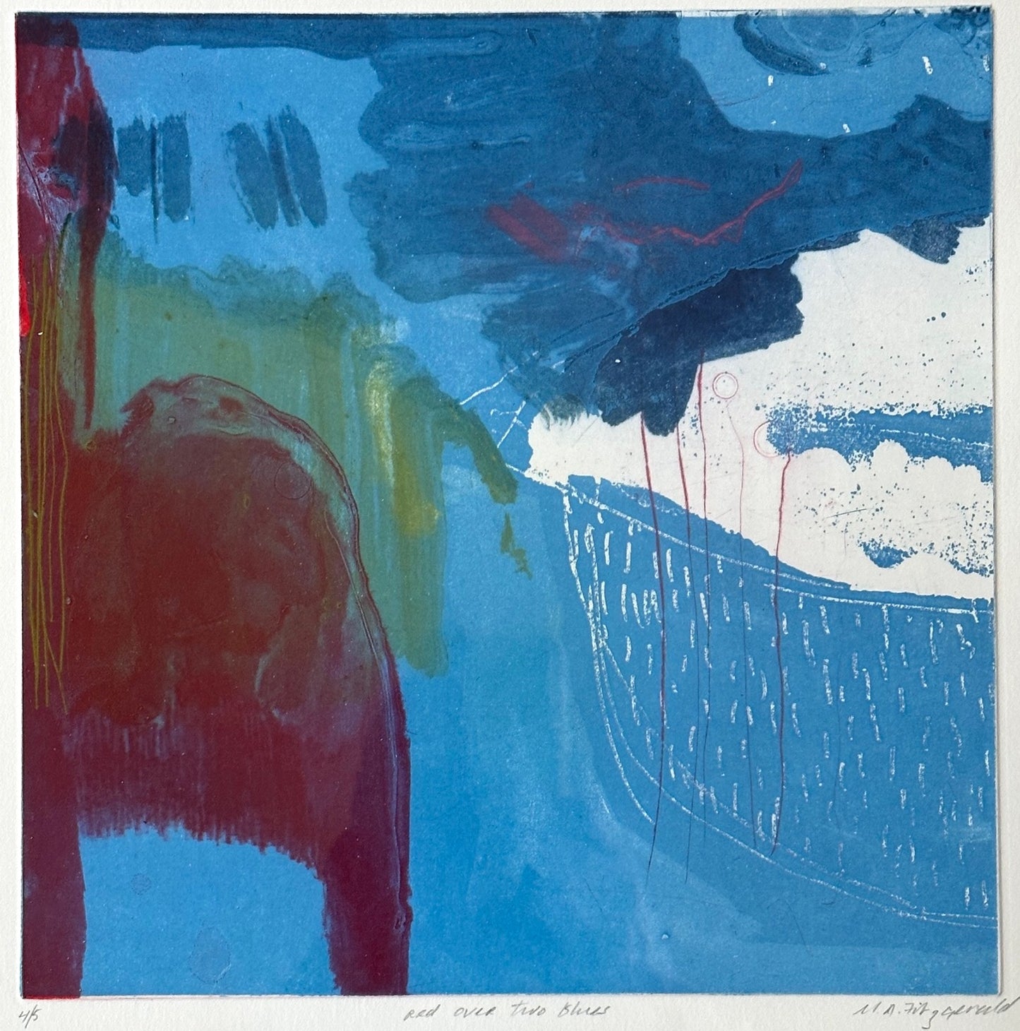 Mary A Fitzgerald, Red over two Blues