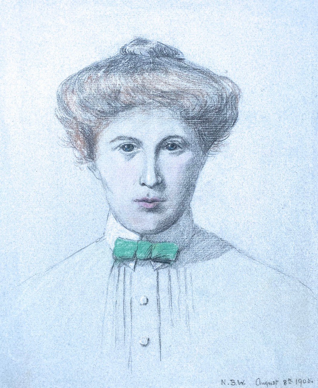 Nellie B. Workman, Self Portrait, 1908