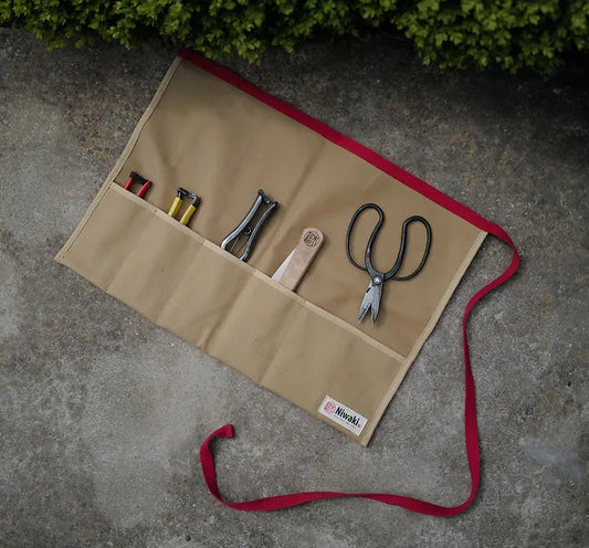 Tool roll for gardening tools, Niwaki