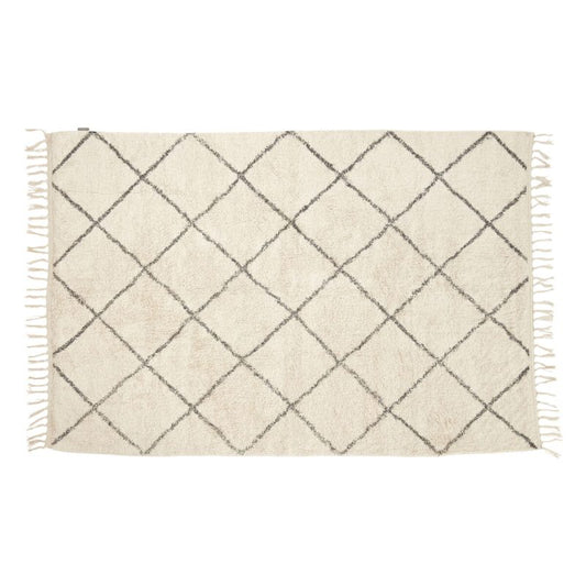 'Rhomb' rug 120cm x 180cm (grey/off-white)