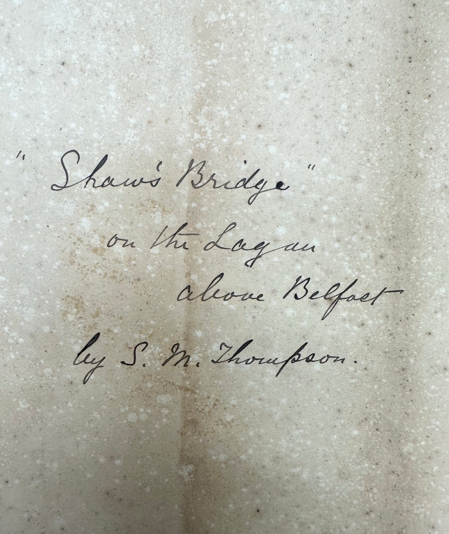 Sydney Mary Thompson (1847-1923), Shaw's Bridge on the Lagan above Belfast