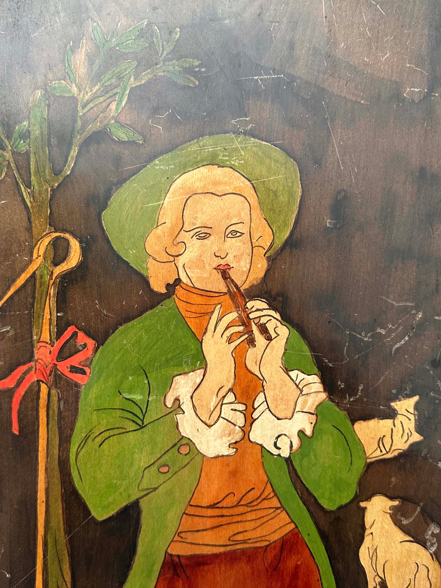 Anonymous, Shepherd with Sheep and Pipe