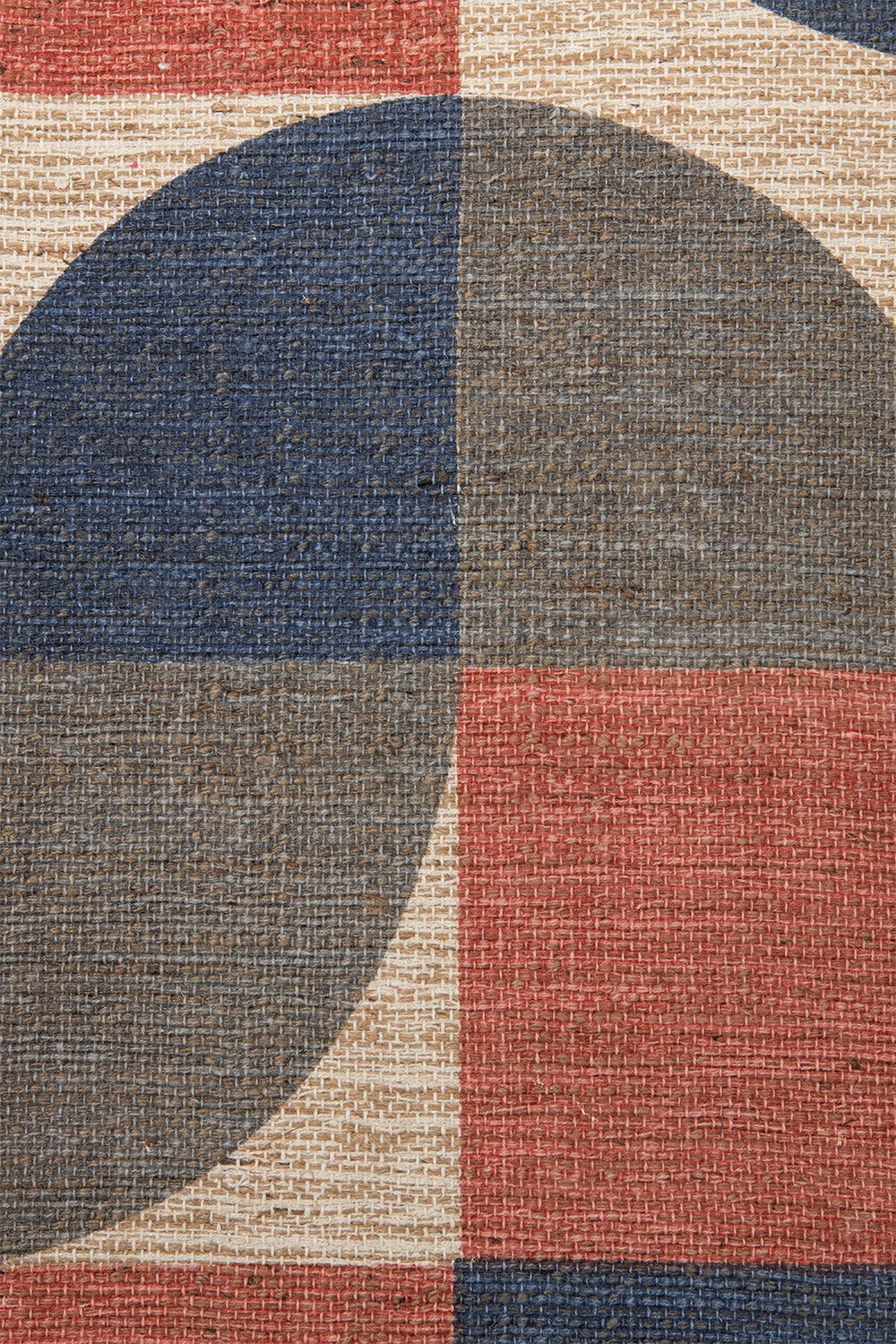 'Retro' rug 150cm x 90cm (blue, grey, red)