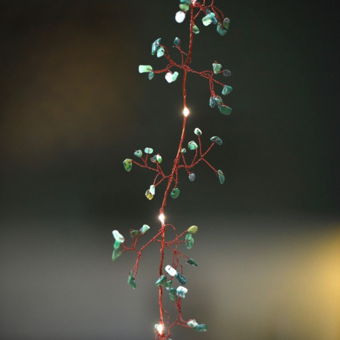 Green 'Gemstone' lights, mains, 5 metres