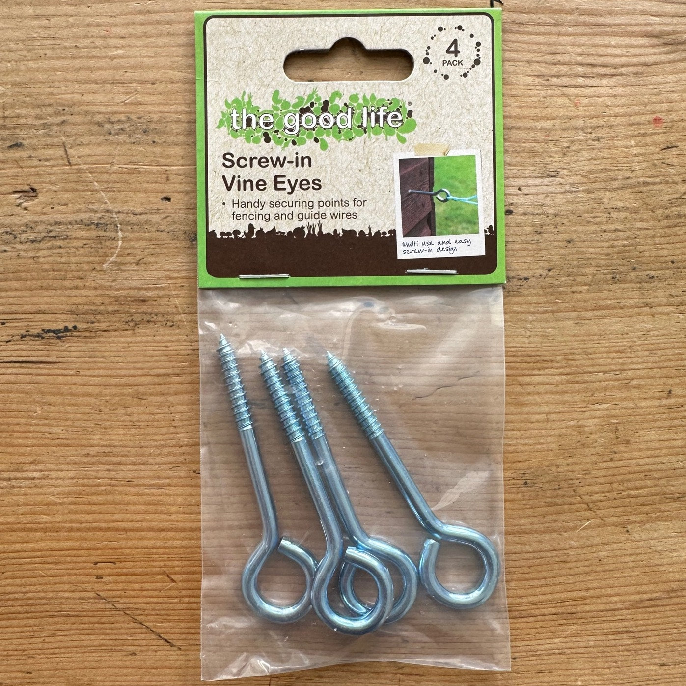 Vine eyes, screw-in (pack of 4)