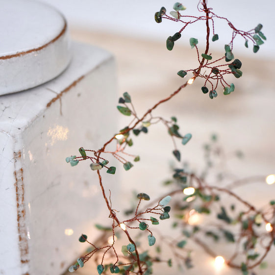 Green 'Gemstone' lights, mains, 5 metres