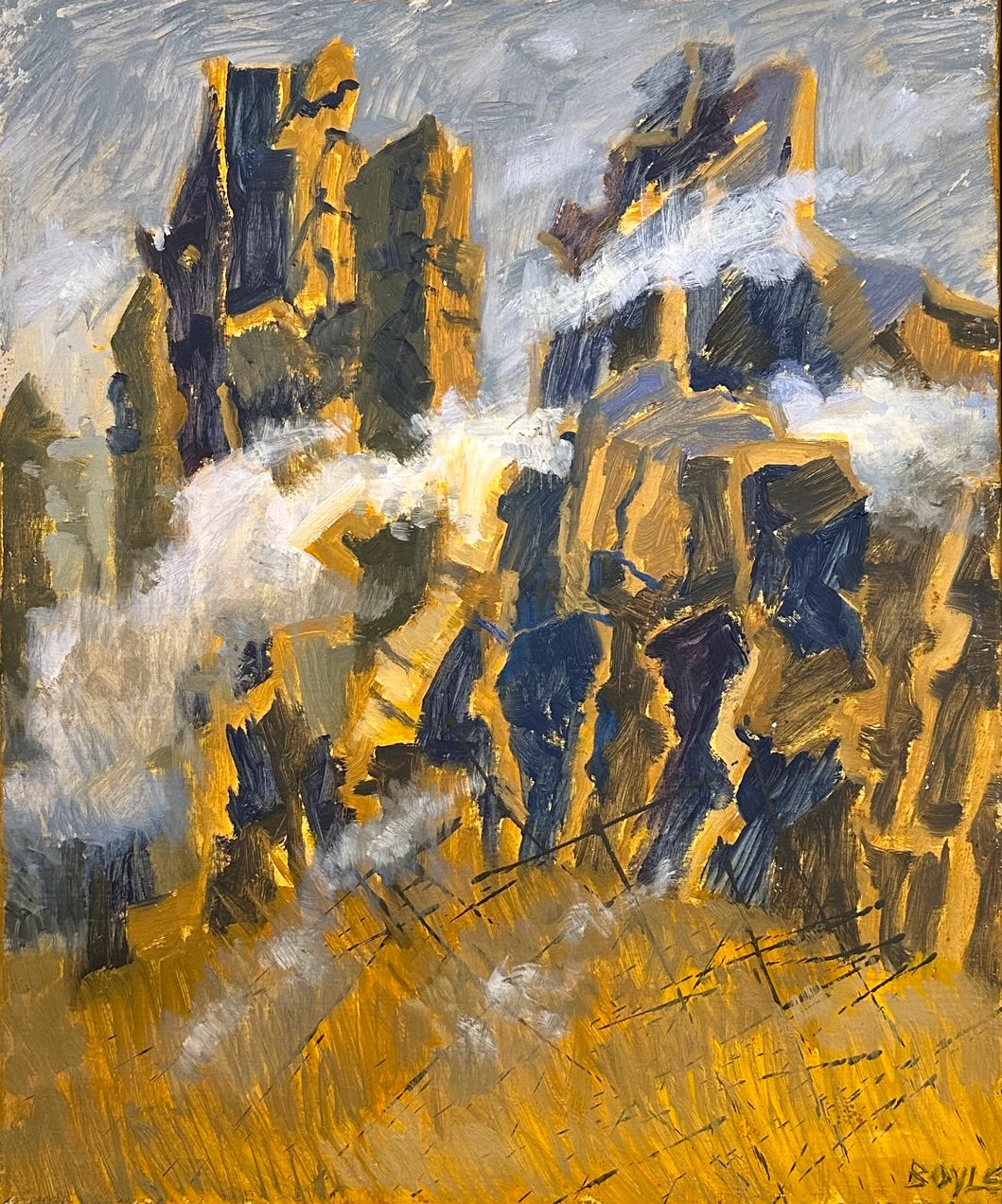 Alicia Boyle RBA, RHA (1908-1997), Rocky Peaks