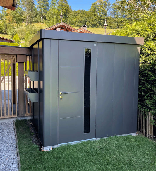 Biohort 'Neo' garden shed, with single door (opening 83 x 200cm)