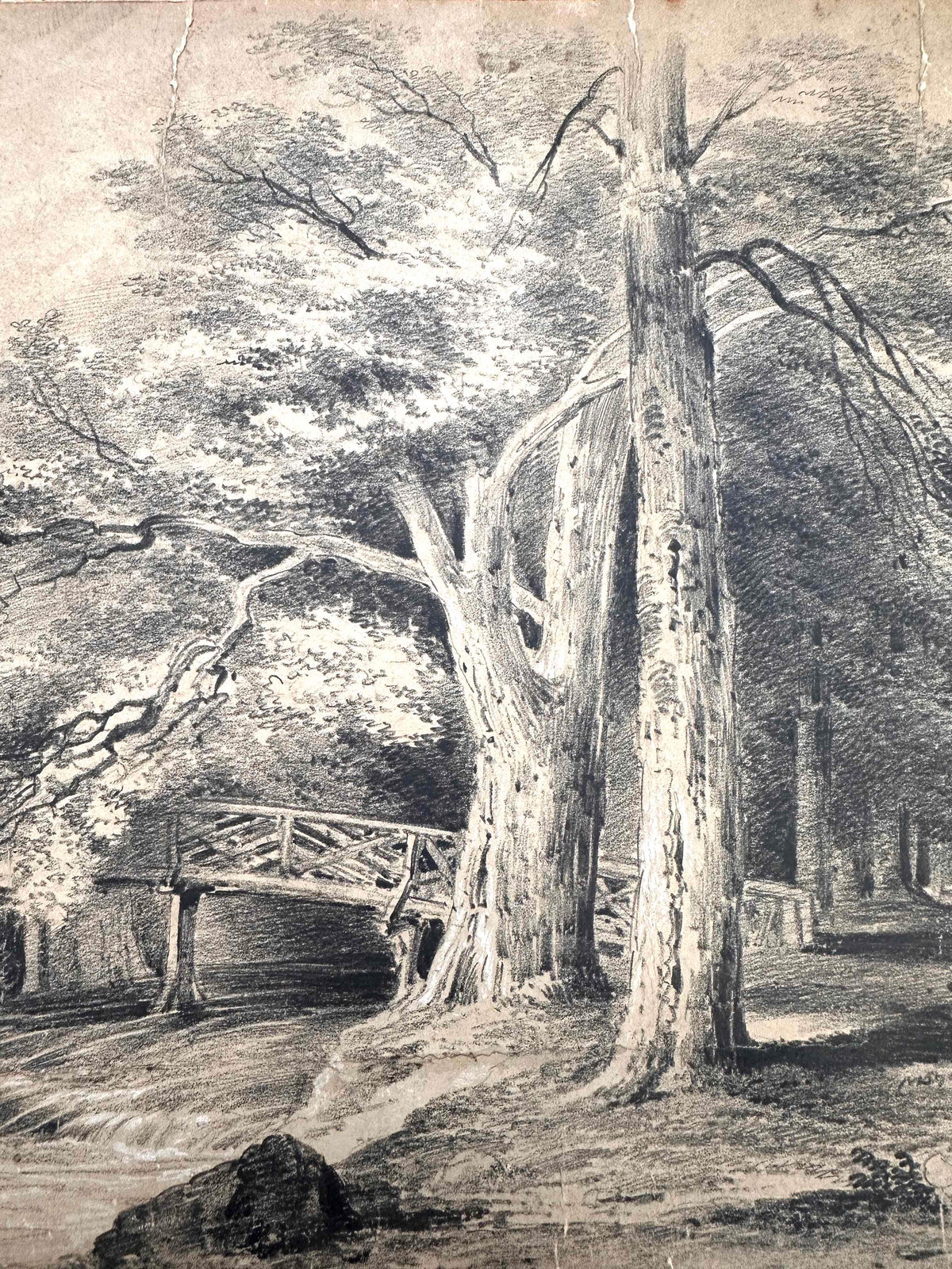 Henry Brocas Senior (1762-1837), Wooden Bridge over the River Dargle