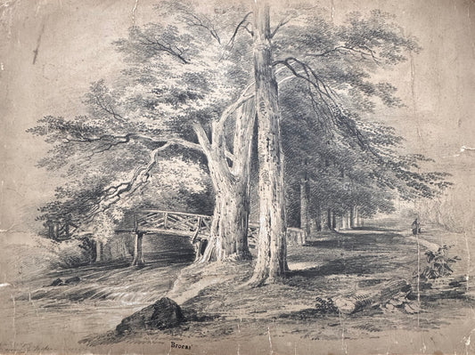 Henry Brocas Senior (1762-1837), Wooden Bridge over the River Dargle