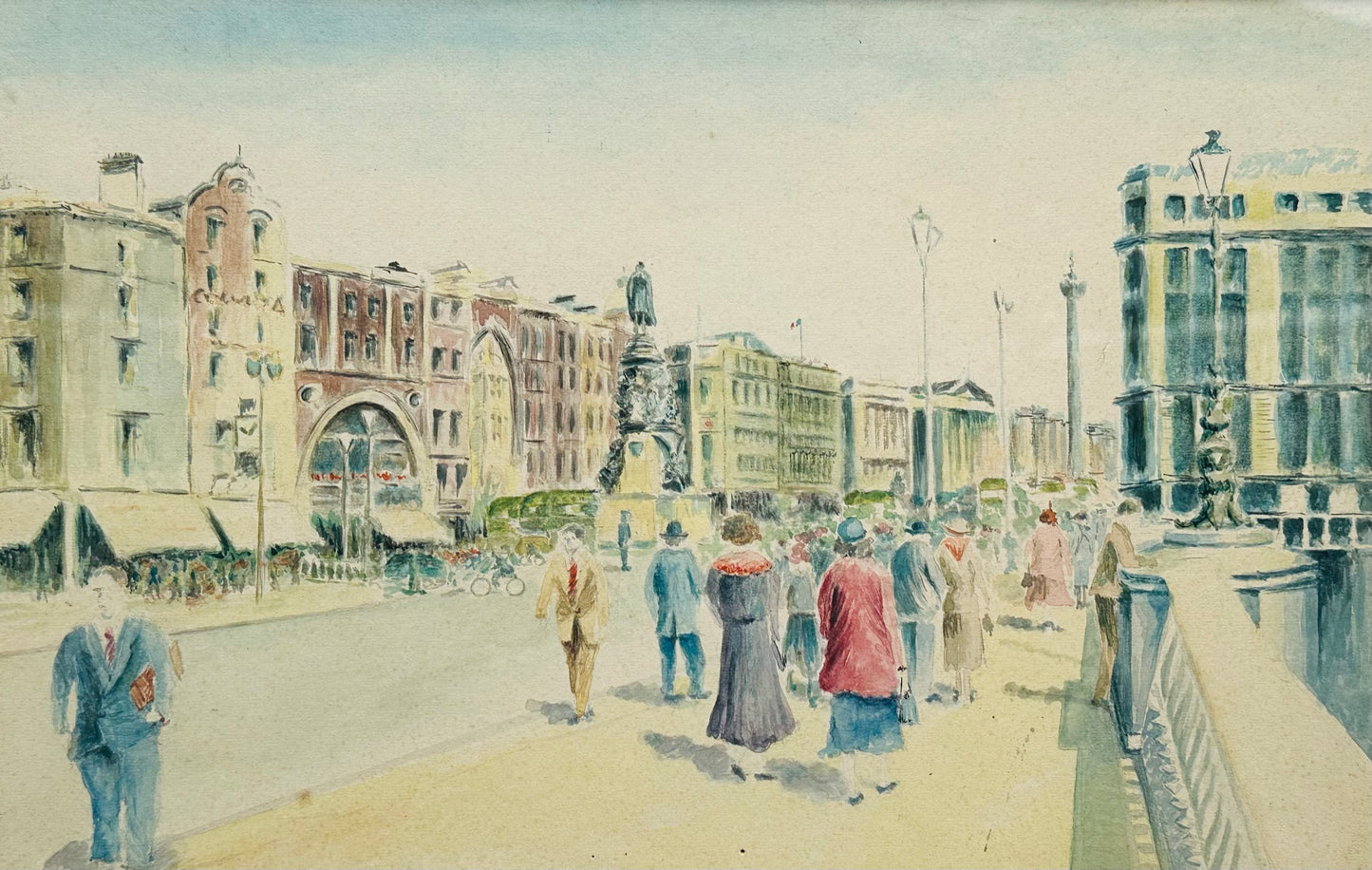 G. Campbell, O'Connell Street from O'Connell Bridge, 1950s