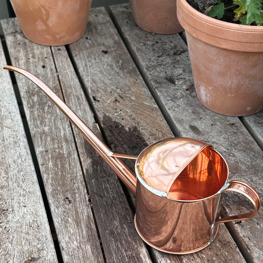 Copper watering can for indoor plants