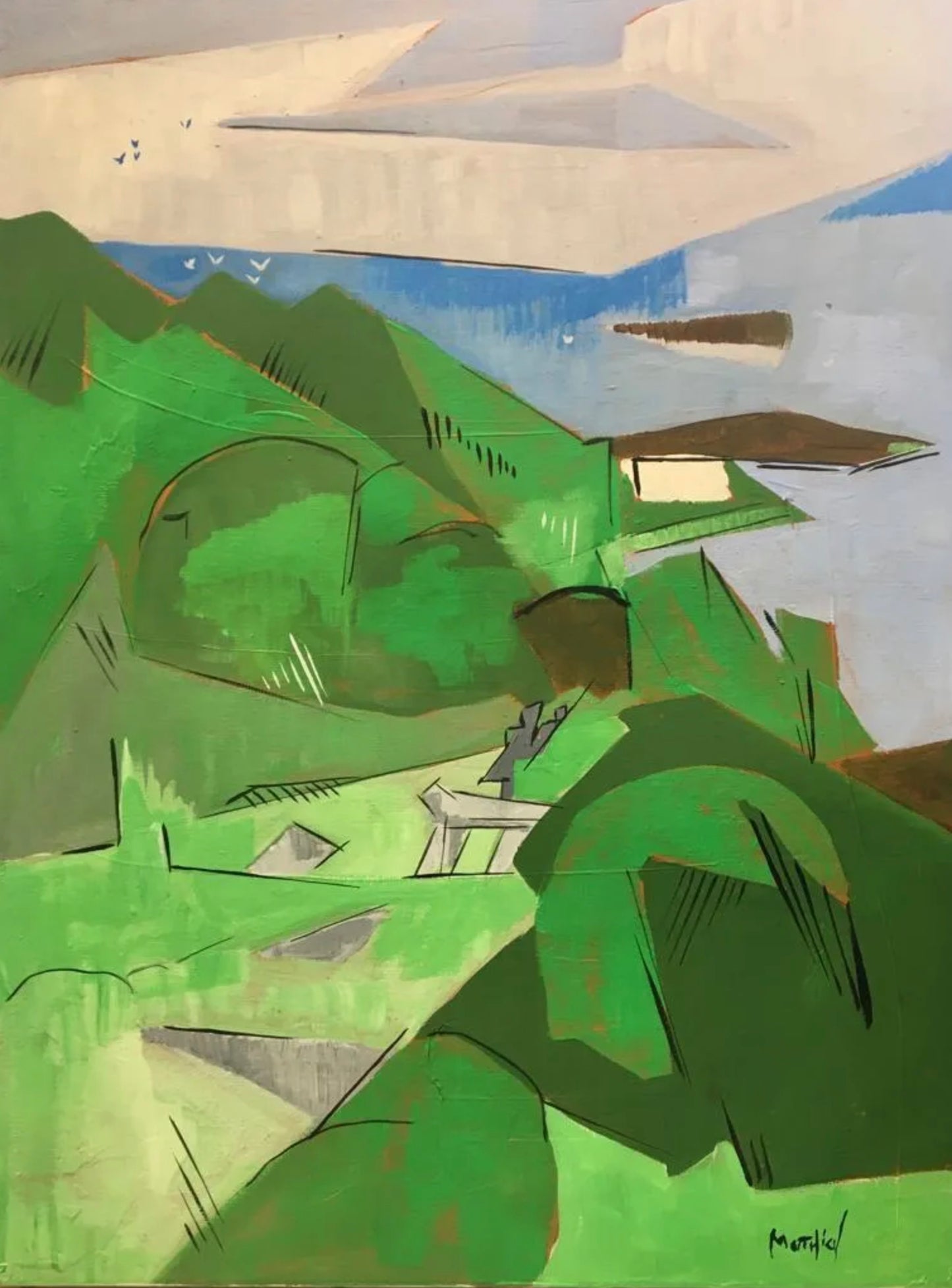Grégoire Mathias, Cubist View from Killiney Hill