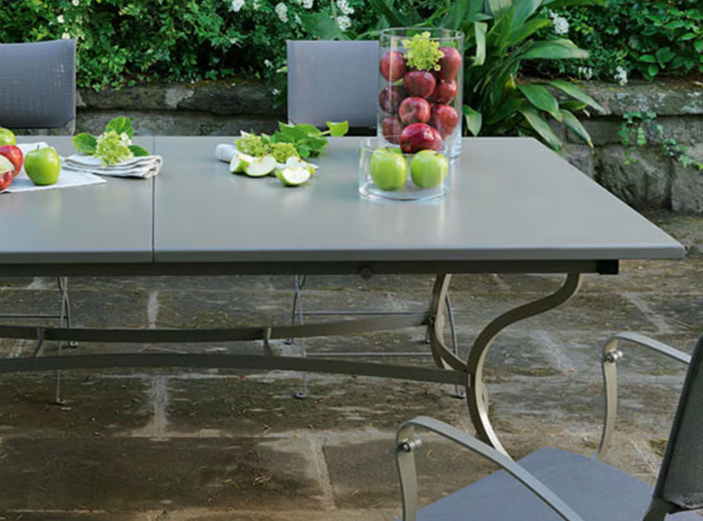 Ethimo 'Elisir' dining table, 90cm wide x 160-200cm long (mud grey)