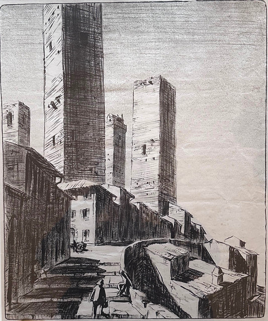 Anonymous, Medieval Italian Towers (1920/1930s)