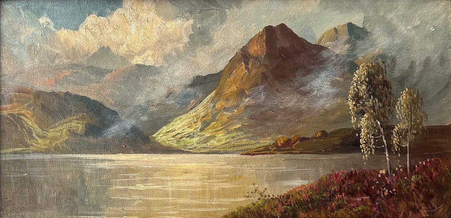 Joel Owen (1892-1931), Landscape of Mountains & Lake