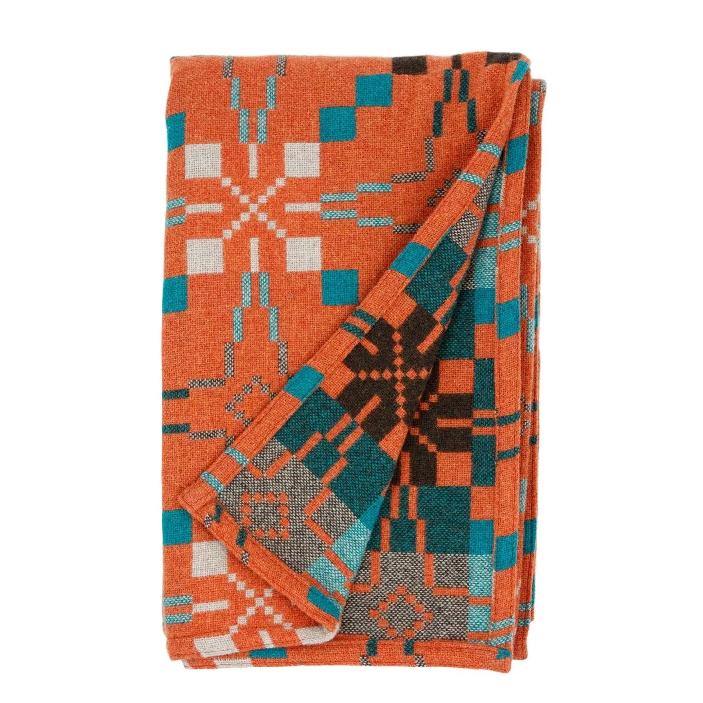 Melin Tregwynt Welsh blanket 'Vintage Star', Copper