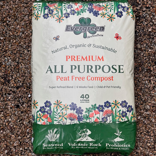 Premium all-purpose peat-free compost, 40 litre bags (6 bags)