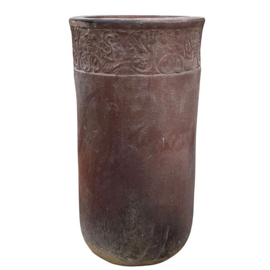 'Roskvar' terracotta ironstone urn