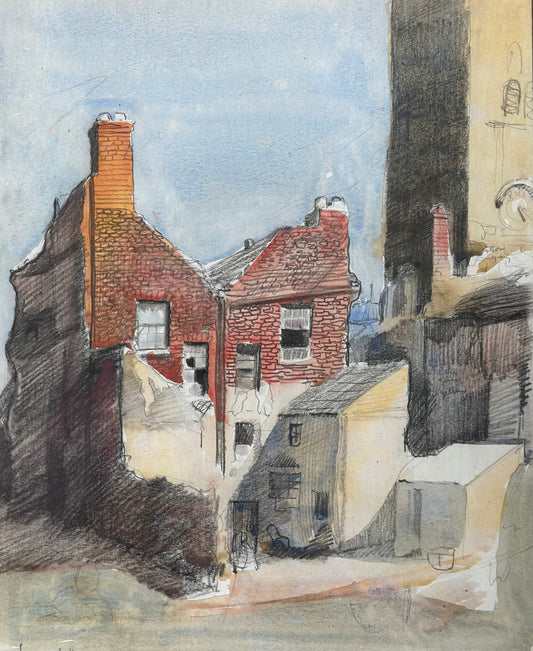 Sean O’Sullivan R.H.A., Buildings beside St Audeon’s Church (1930)