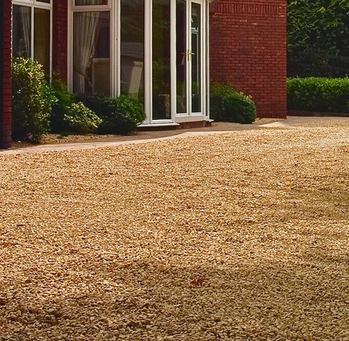 Glenview 10mm 'Light Gold' gravel (1 ton bag / bulk bag )