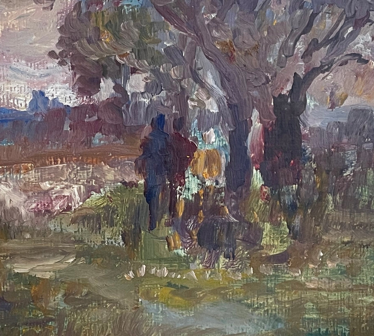 Ronald Ossory Dunlop R.A., Walkers in a landscape