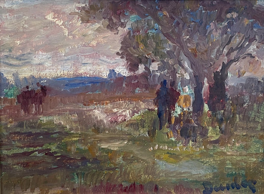 Ronald Ossory Dunlop R.A., Walkers in a landscape