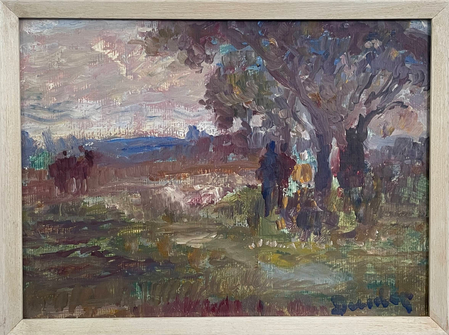Ronald Ossory Dunlop R.A., Walkers in a landscape