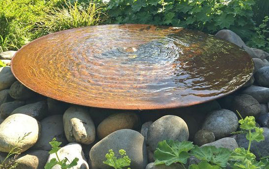 Corten steel water bowls: 60, 80, 100, 120 or 150cm diameter