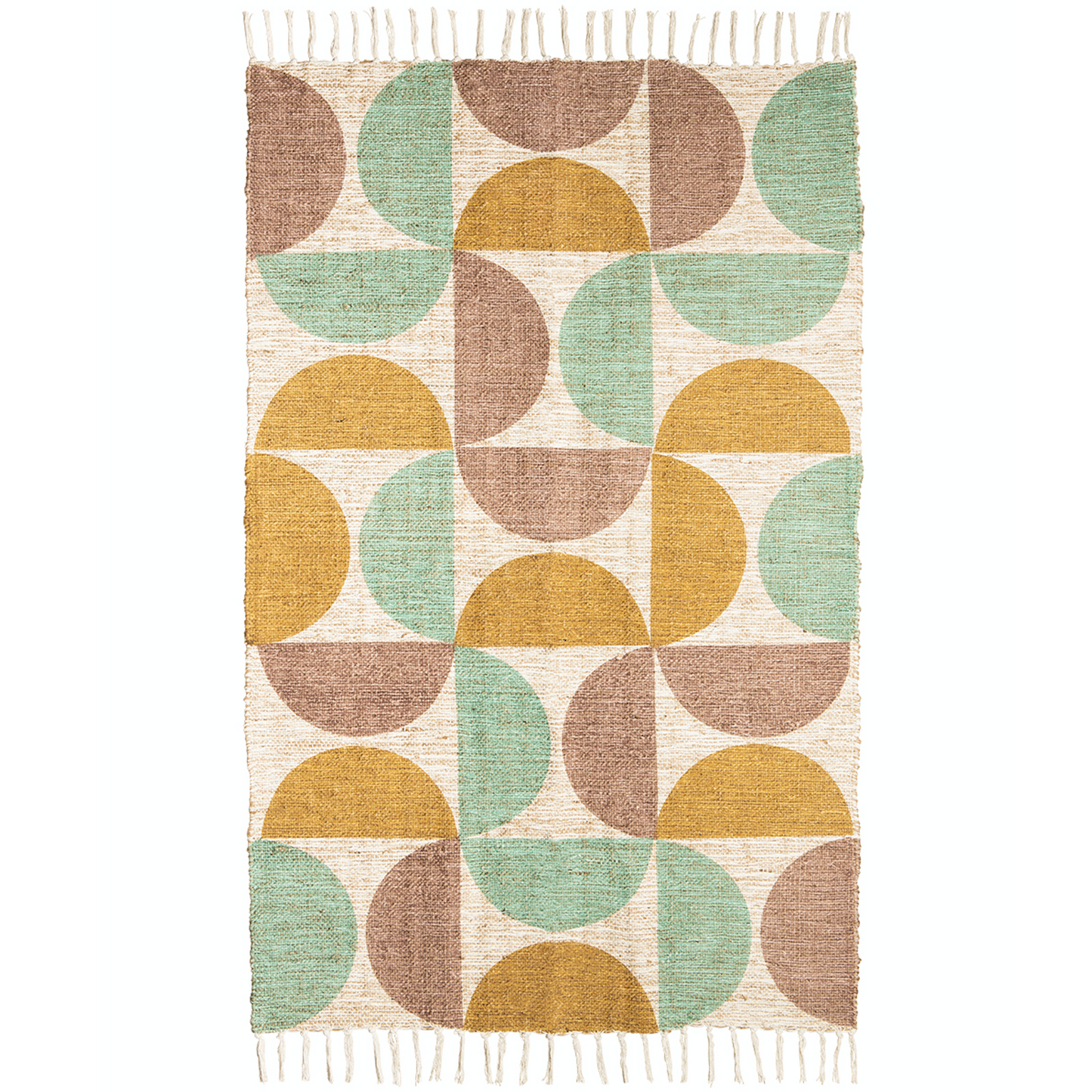 'Retro' rug 150cm x 90cm (pink, green yellow)